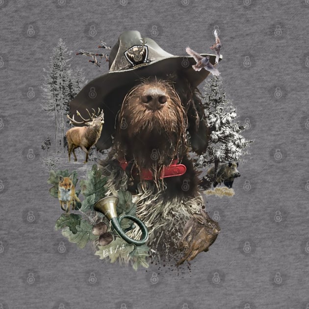 German Wirehaired Pointer , Hunting dog by German Wirehaired Pointer 